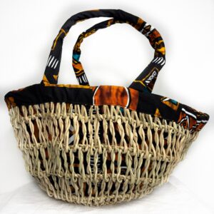 Panier Ecrin d'Afrique tressé en paille