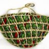 Panier Ecrin d'Afrique tressé en paille, décoration en tissus wax