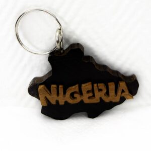 Porte clé personnalisé en bois (Nigeria)