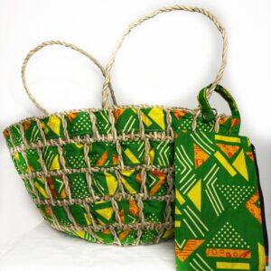 Panier Ecrin d'Afrique avec sa petite pochette