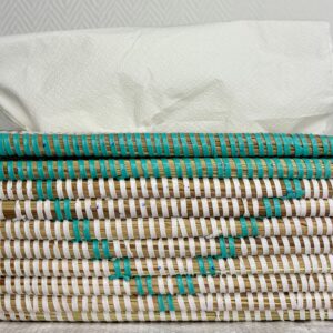 Boite à mouchoirs artisanale "vert d'eau"