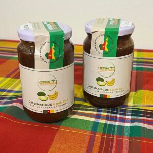 Confiture artisanale cassemangue/banane 370g
