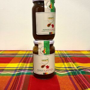 Confiture artisanale papaye/Hibiscus 370g